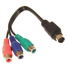 eVGA G01-RCA-21CM-F RGB RCA Phono Sockets to 7 Pin Mini Plug Adaptor Lead